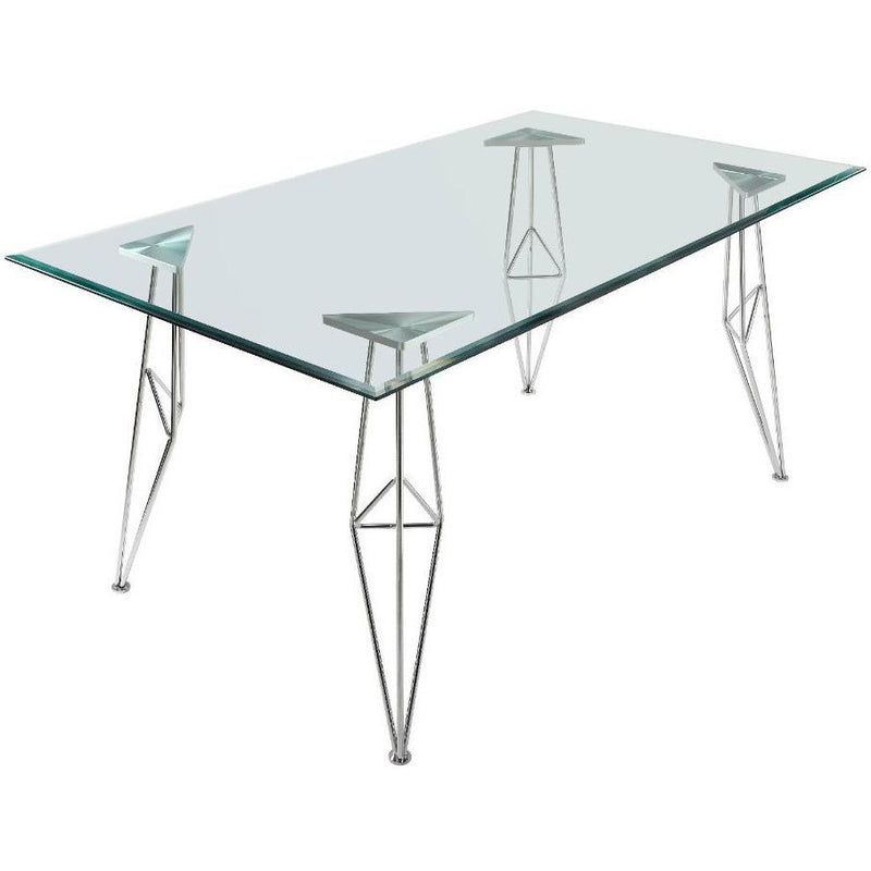 Acme Furniture Paula Dining Table with Glass Top 77825 IMAGE 3