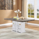 Acme Furniture Cargo Dining Table with Pedestal Base 77880 IMAGE 1