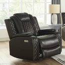New Classic Furniture Joshua Glider Leather Recliner L1716-13-BRN IMAGE 1