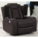 New Classic Furniture Joshua Glider Leather Recliner L1716-13-BRN IMAGE 2