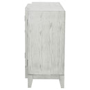 Coaster Furniture Mckellen 953376 4-door Wood Trellis Accent Cabinet - Distressed White IMAGE 4
