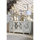 Coaster Furniture Mckellen 953376 4-door Wood Trellis Accent Cabinet - Distressed White IMAGE 7