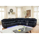 New Classic Furniture Fusion Reclining Fabric and Leather Look 3 pc Sectional U3969-30-EBY/U3969-WG-EBY/U3969-25-EBY IMAGE 1
