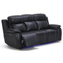 New Classic Furniture Fusion Power Reclining Fabric and Leather Look 3 pc Sectional U3969-30P1-EBY/U3969-WG-EBY/U3969-25P1-EBY IMAGE 2