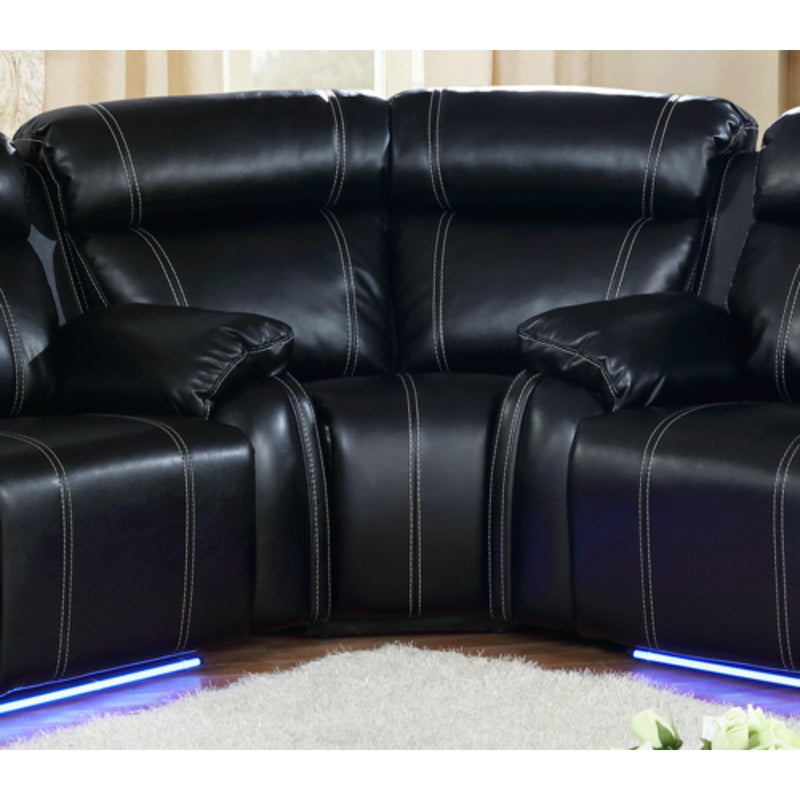 New Classic Furniture Fusion Power Reclining Fabric and Leather Look 3 pc Sectional U3969-30P1-EBY/U3969-WG-EBY/U3969-25P1-EBY IMAGE 4