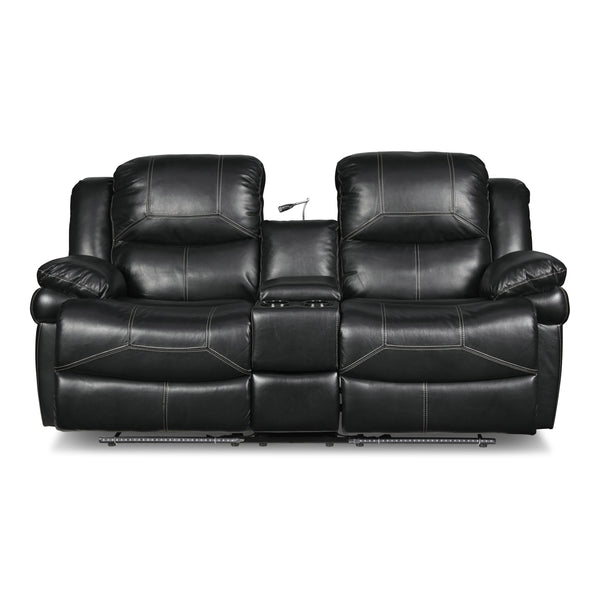 New Classic Furniture Flynn Reclining Leather Look Loveseat UC2177-25-PBK IMAGE 1