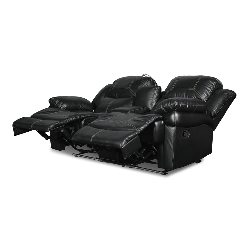 New Classic Furniture Flynn Reclining Leather Look Loveseat UC2177-25-PBK IMAGE 4