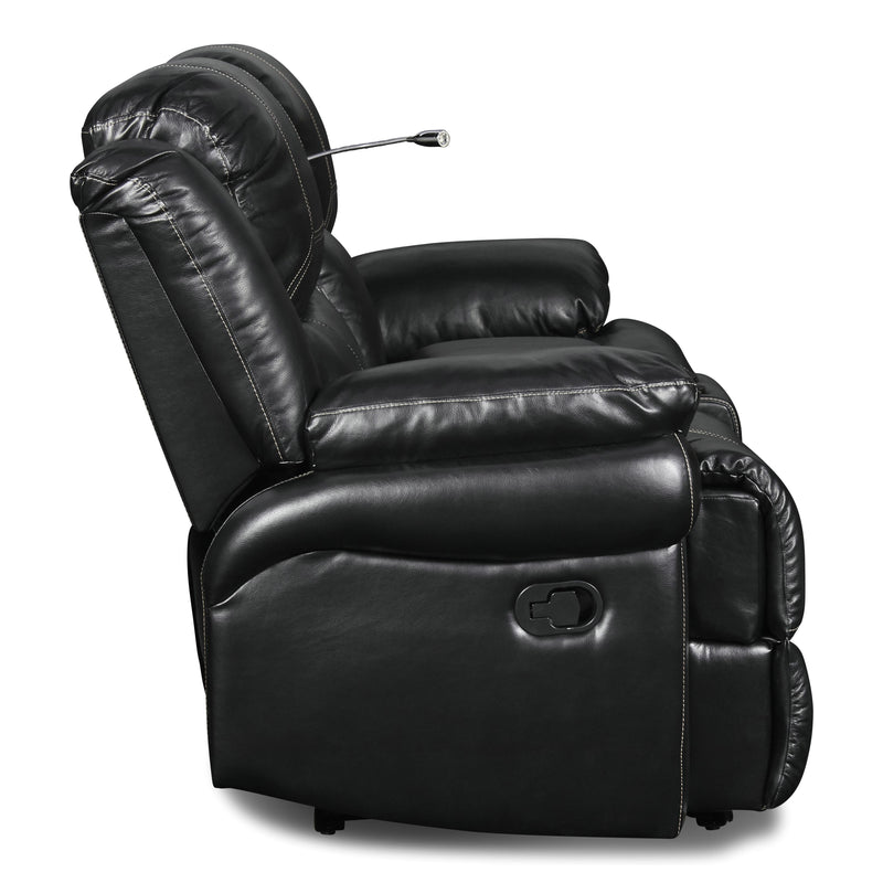 New Classic Furniture Flynn Reclining Leather Look Loveseat UC2177-25-PBK IMAGE 6