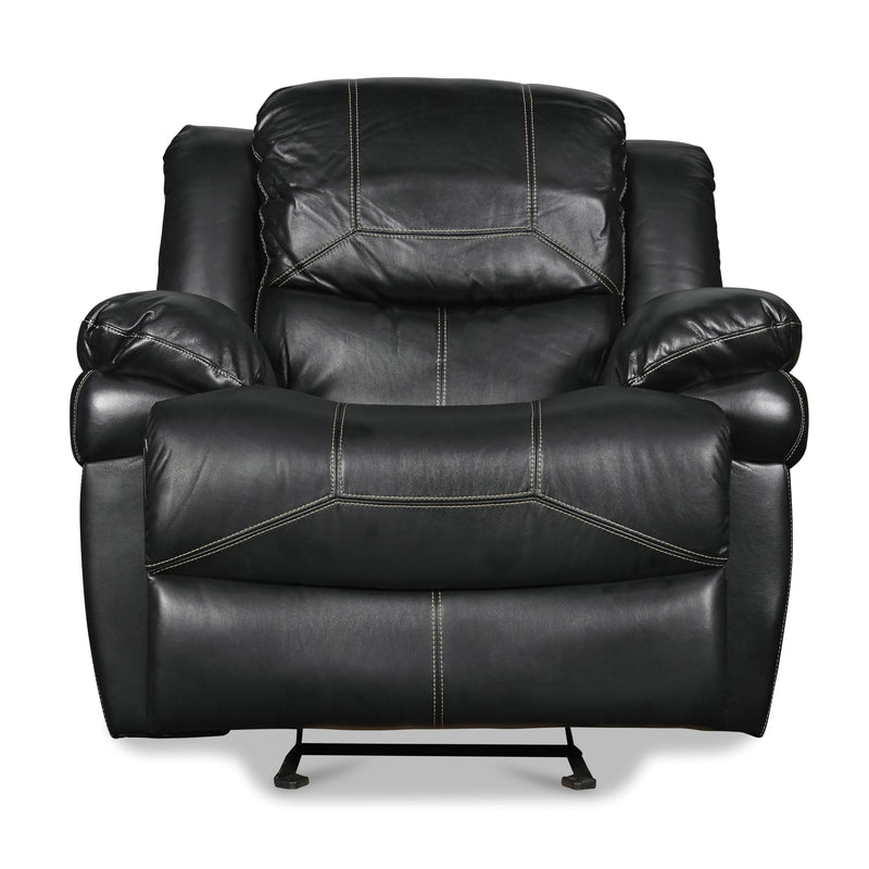 New Classic Furniture Flynn Glider Leather Look Recliner UC2177-13-PBK IMAGE 1