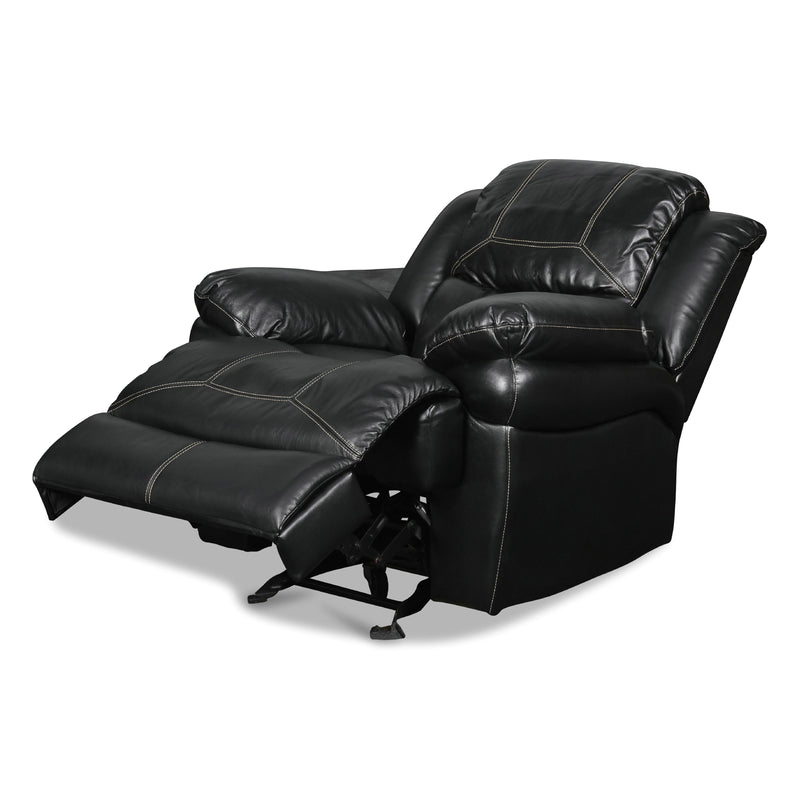 New Classic Furniture Flynn Glider Leather Look Recliner UC2177-13-PBK IMAGE 4