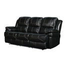 New Classic Furniture Flynn Power Reclining Leather Look Sofa UC2177-30P1-PBK IMAGE 2