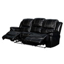 New Classic Furniture Flynn Power Reclining Leather Look Sofa UC2177-30P1-PBK IMAGE 3