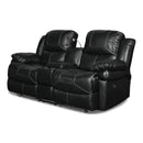 New Classic Furniture Flynn Power Reclining Leather Look Loveseat UC2177-25P1-PBK IMAGE 2