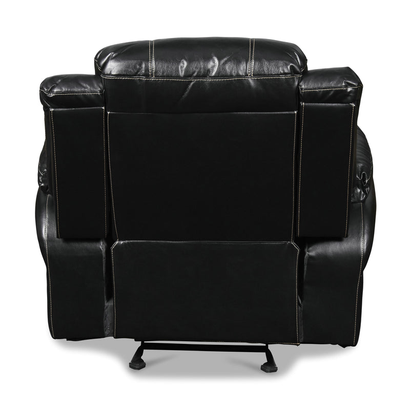 New Classic Furniture Flynn Power Glider Leather Look Recliner UC2177-13P1-PBK IMAGE 6