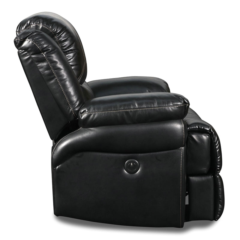 New Classic Furniture Flynn Power Glider Leather Look Recliner UC2177-13P1-PBK IMAGE 7