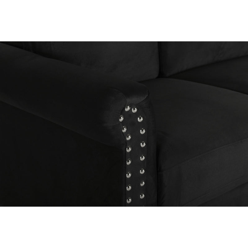 New Classic Furniture Alani Stationary Fabric Sofa UKD16-30-BLK IMAGE 4