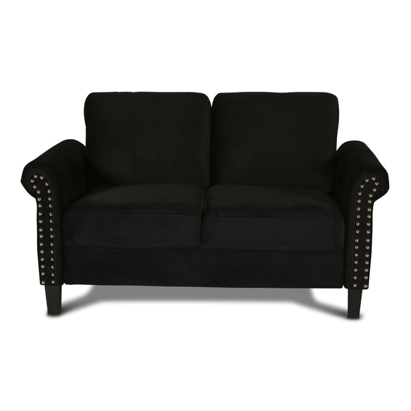 New Classic Furniture Alani Stationary Fabric Loveseat UKD16-20-BLK IMAGE 1