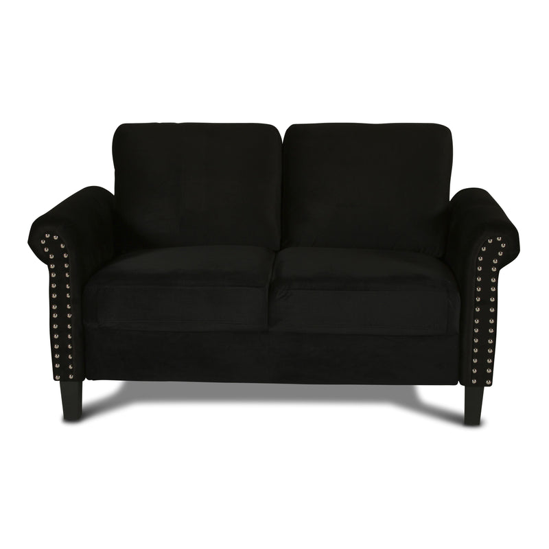 New Classic Furniture Alani Stationary Fabric Loveseat UKD16-20-BLK IMAGE 1