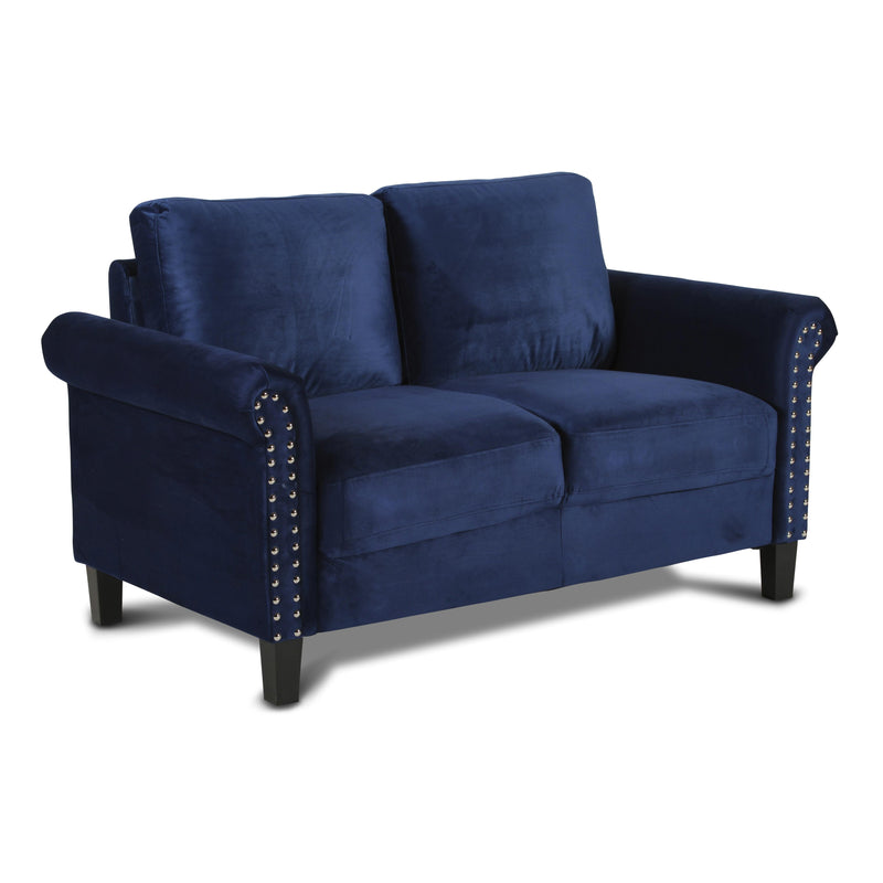 New Classic Furniture Alani Stationary Fabric Loveseat UKD16-20-BLU IMAGE 2