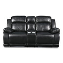 New Classic Furniture Vega Reclining Polyurethane Loveseat UC3822-25-PBK IMAGE 1