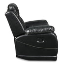 New Classic Furniture Vega Glider Polyurethane Recliner UC3822-13-PBK IMAGE 6