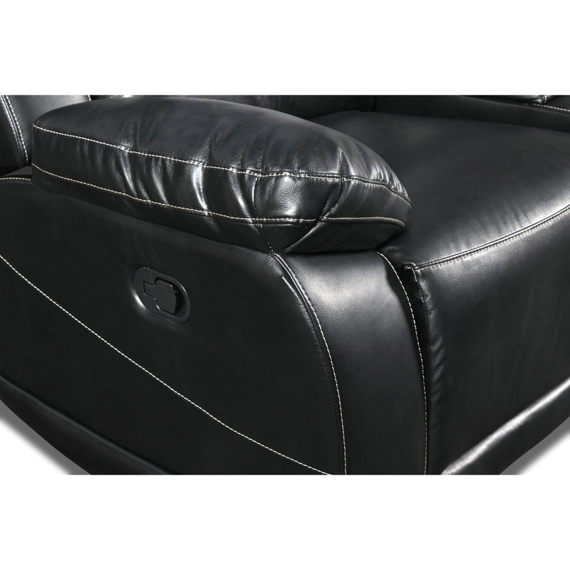 New Classic Furniture Vega Glider Polyurethane Recliner UC3822-13-PBK IMAGE 7
