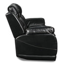 New Classic Furniture Vega Power Reclining Polyurethane Loveseat UC3822-25P1-PBK IMAGE 7