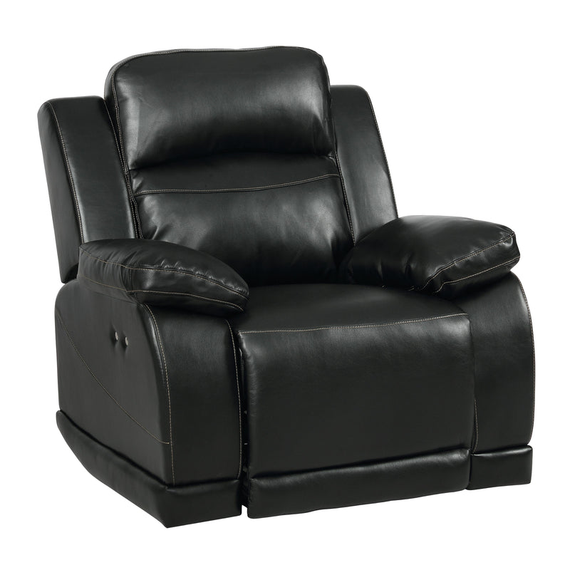 New Classic Furniture Vega Power Glider Polyurethane Recliner UC3822-13P1-PBK IMAGE 2