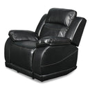 New Classic Furniture Vega Power Glider Polyurethane Recliner UC3822-13P1-PBK IMAGE 3