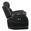 New Classic Furniture Vega Power Glider Polyurethane Recliner UC3822-13P1-PBK IMAGE 7