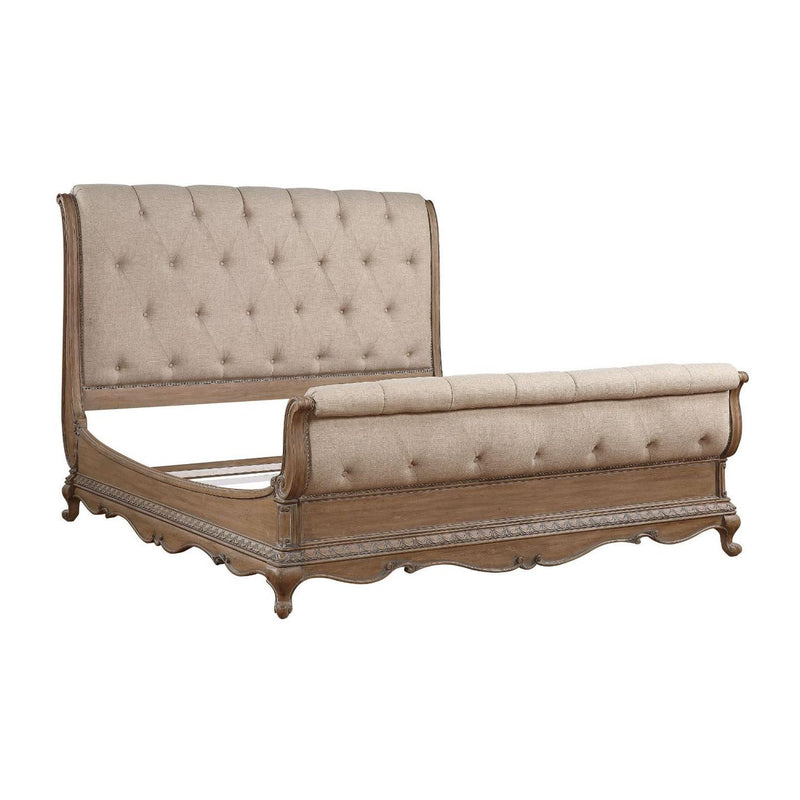 Acme Furniture Teagan Queen Upholstered Sleigh Bed 22090Q IMAGE 2