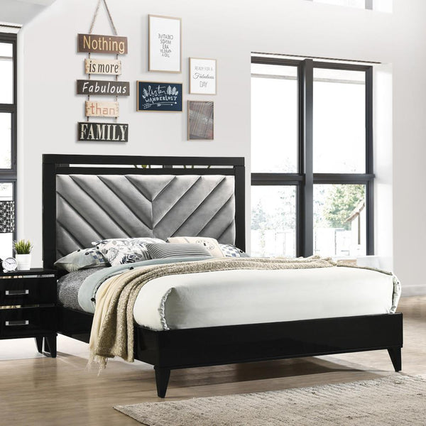 Acme Furniture King Upholstered Panel Bed 27407EK IMAGE 1