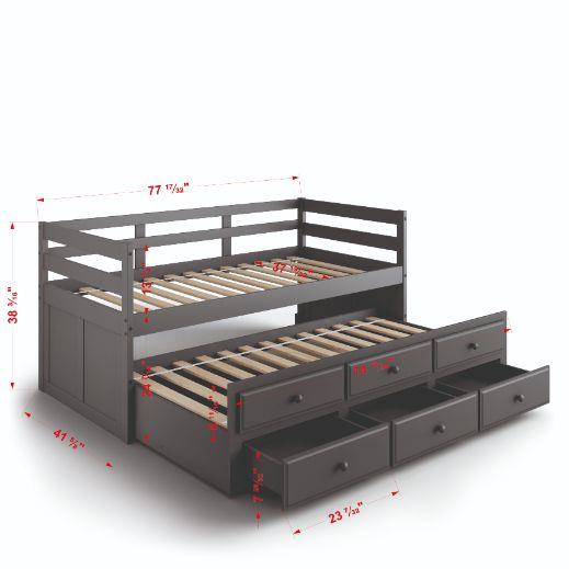 Acme Furniture Darcie 39235 Daybed with Trundle & Storage IMAGE 7