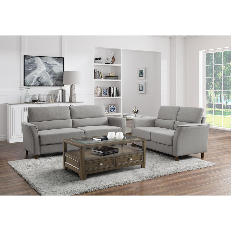 Homelegance Hinshaw Stationary Fabric Sofa 9346GY-3 IMAGE 4