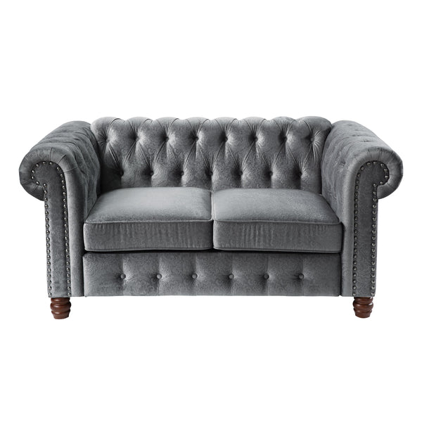 Homelegance Welwyn Stationary Fabric Loveseat 9326DG-2 IMAGE 1