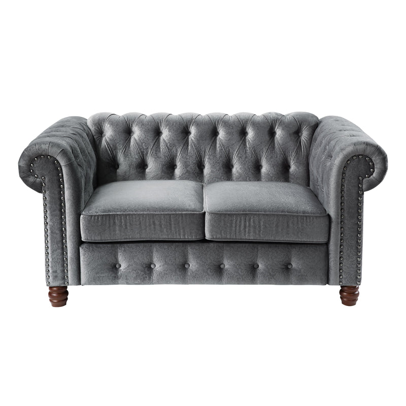 Homelegance Welwyn Stationary Fabric Loveseat 9326DG-2 IMAGE 1