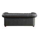 Homelegance Tiverton Stationary Leather Look Sofa 9335GRY-3 IMAGE 3