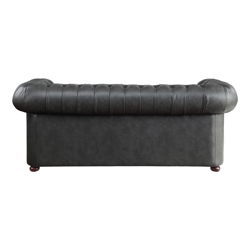 Homelegance Tiverton Stationary Leather Look Sofa 9335GRY-3 IMAGE 3