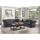 Homelegance Tiverton Stationary Leather Look Sofa 9335GRY-3 IMAGE 4