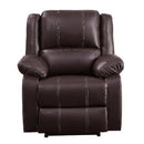 Acme Furniture Zuriel Power Polyurethane Recliner Zuriel 52153 Power Recliner - Brown IMAGE 1