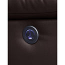 Acme Furniture Zuriel Power Polyurethane Recliner Zuriel 52153 Power Recliner - Brown IMAGE 7