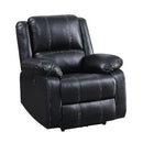 Acme Furniture Zuriel Power Polyurethane Recliner Zuriel 52153 Power Recliner - Black IMAGE 2