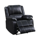 Acme Furniture Zuriel Power Polyurethane Recliner Zuriel 52153 Power Recliner - Black IMAGE 3