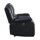 Acme Furniture Zuriel Power Polyurethane Recliner Zuriel 52153 Power Recliner - Black IMAGE 4
