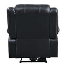Acme Furniture Zuriel Power Polyurethane Recliner Zuriel 52153 Power Recliner - Black IMAGE 5