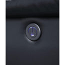 Acme Furniture Zuriel Power Polyurethane Recliner Zuriel 52153 Power Recliner - Black IMAGE 7