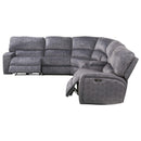 Acme Furniture Saul Power Reclining Fabric 3 pc Sectional 53985 IMAGE 3