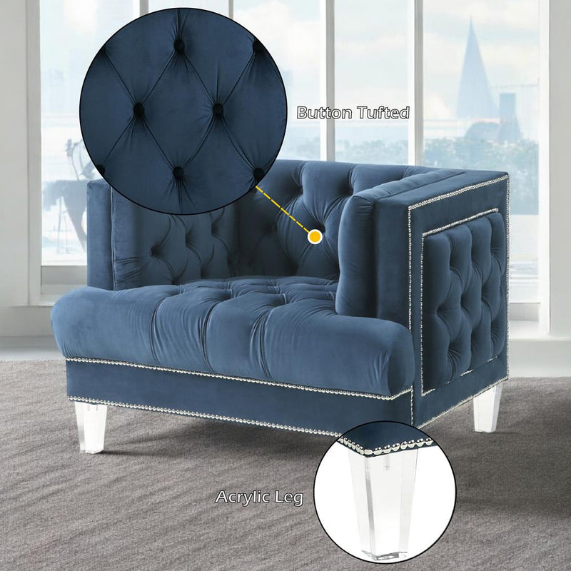 Acme Furniture Ansario Stationary Fabric Chair 56457 IMAGE 2