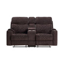 Acme Furniture Aulada Reclining Fabric Loveseat 56906 IMAGE 1