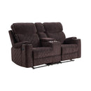 Acme Furniture Aulada Reclining Fabric Loveseat 56906 IMAGE 2